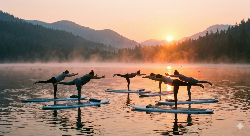 Voya sur Paddle au petit matin