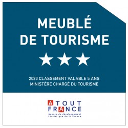 Panneau classement meublé de tourisme étoiles
