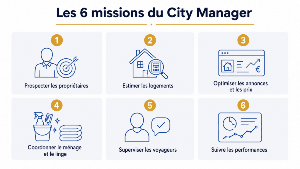 Les principales missions d’un City Manager en conciergerie.